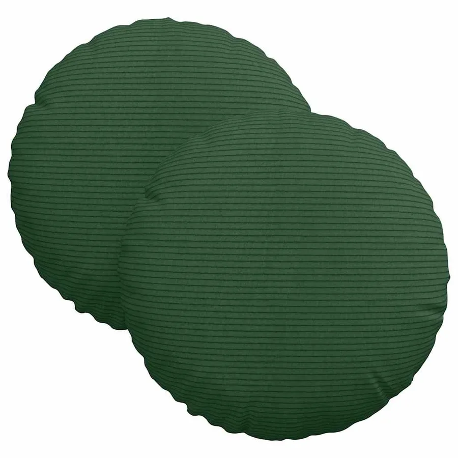 Coussins de siège 2 pcs Vert foncé Ø30 x 13 cm - 2