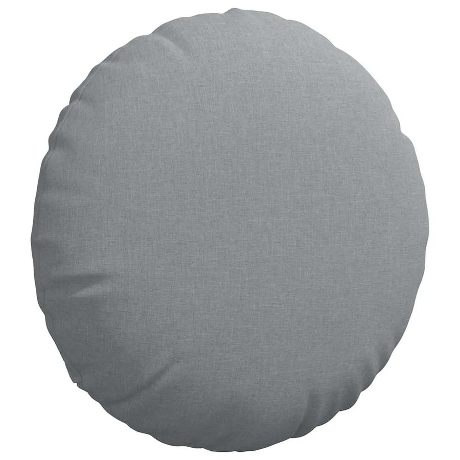 Coussins de siège 2 pcs Gris clair Ø50 x 19 cm tissu - 5