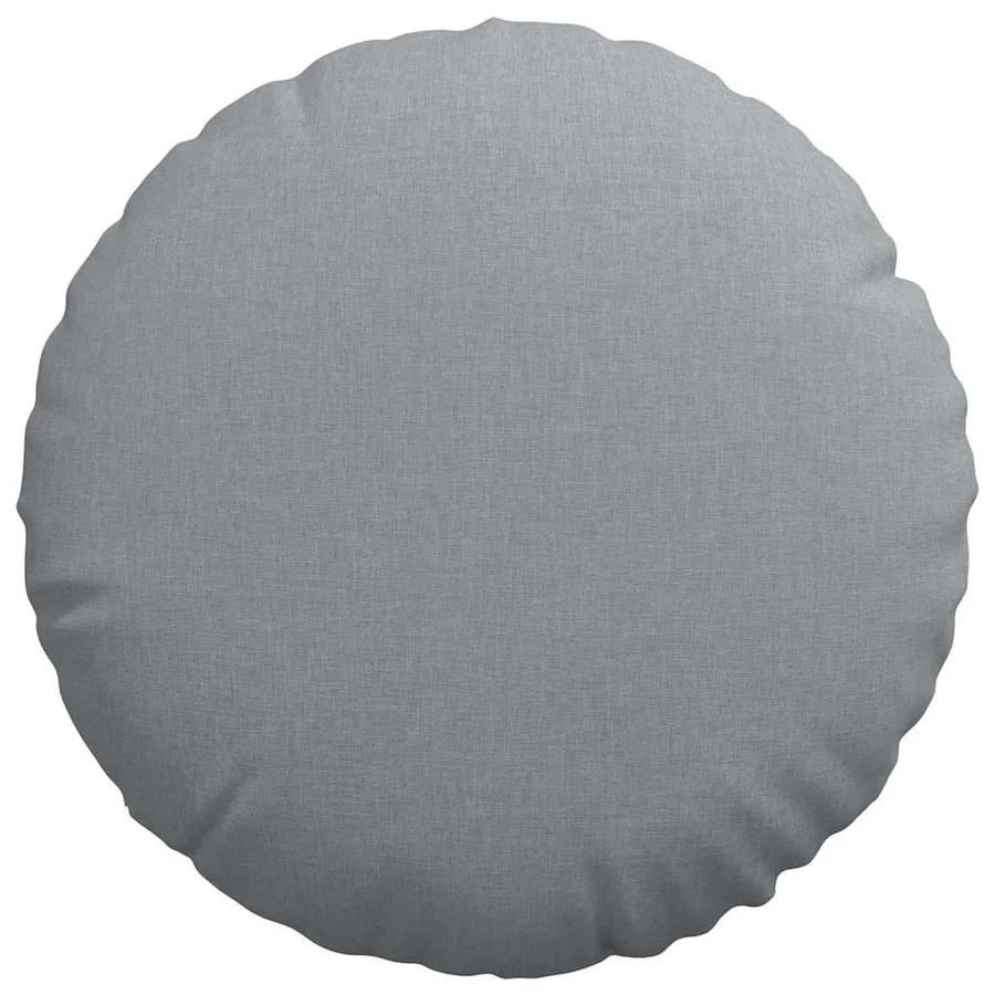 Coussins de siège 2 pcs Gris clair Ø50 x 19 cm tissu - 6