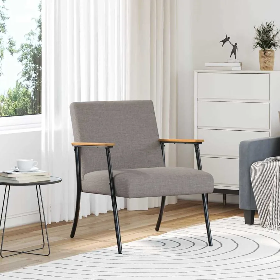 fauteuil Taupe tissu