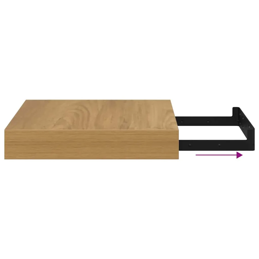 Étagère Murale 2 pcs Marron 23 x 23,5 x 4 cm Bois d'ingénierie - 13