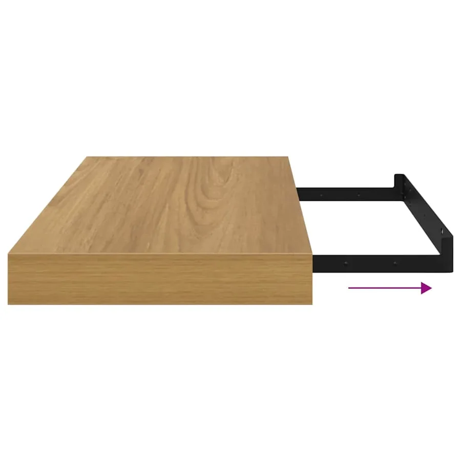 Étagère Murale 2 pcs Marron 50 x 23 x 4 cm Bois d'ingénierie - 13