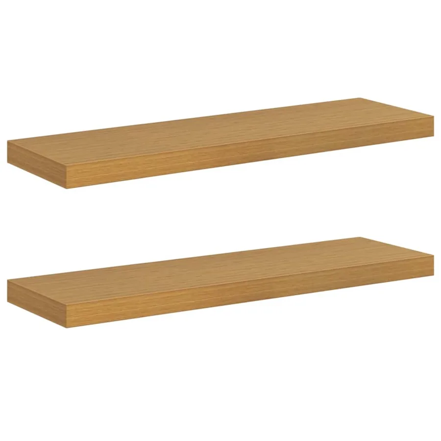 Étagère Murale 2 pcs Beige 80 x 23,5 x 4 cm Bois d'ingénierie - 2