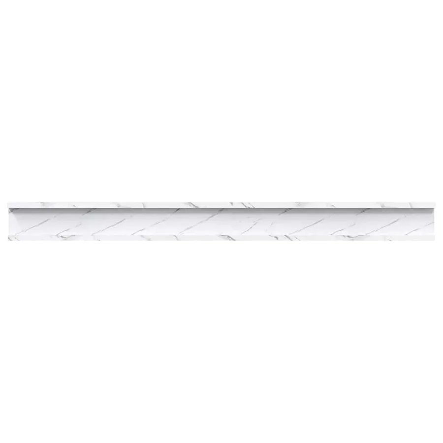 Étagère Murale Montage mural 4 pcs Marbre blanc 100 x 9 x 3 cm - 8
