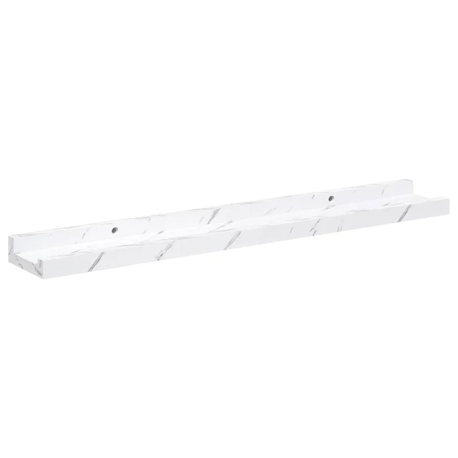 Étagère Murale Montage mural 2 pcs Marbre blanc 60 x 9 x 3 cm - 6
