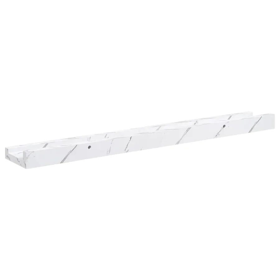 Étagère Murale Montage mural 2 pcs Marbre blanc 60 x 9 x 3 cm - 9