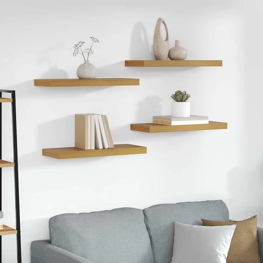 Étagère Murale 4 pcs Beige 60 x 23 x 4 cm Bois d'ingénierie