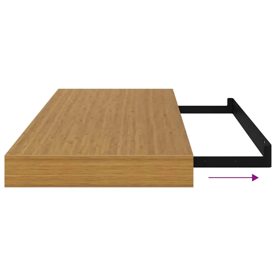 Étagère Murale 4 pcs Beige 60 x 23 x 4 cm Bois d'ingénierie - 13