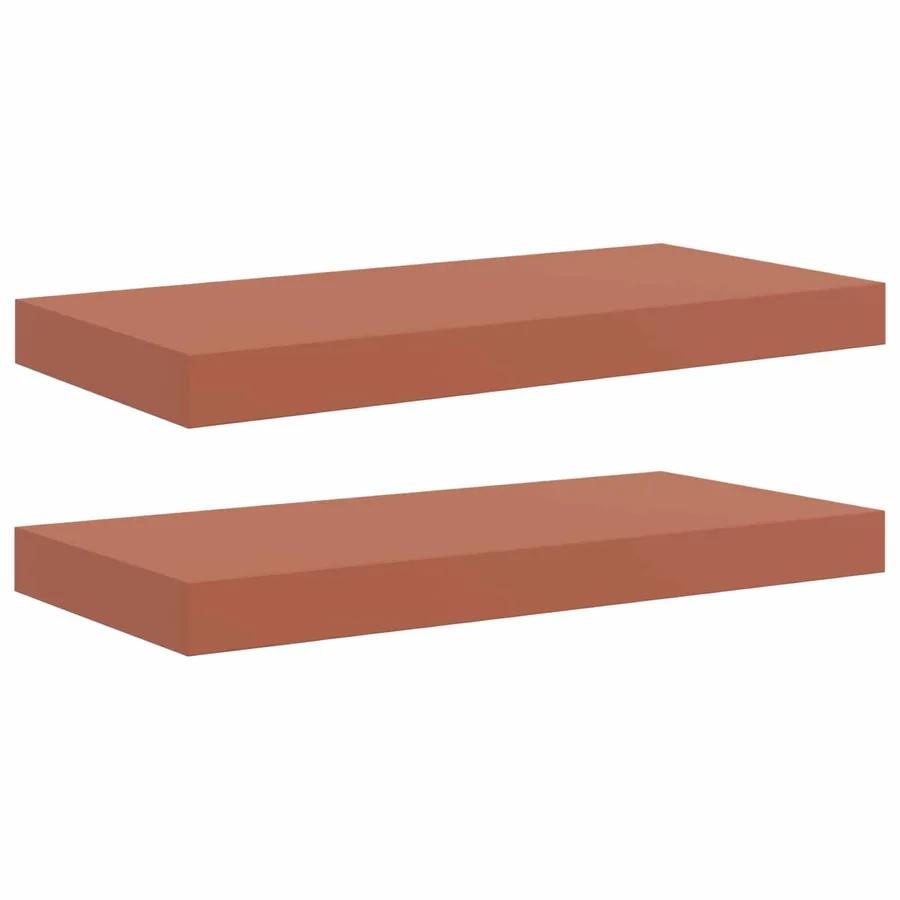 Étagère Murale 2 pcs Rouge 50 x 23 x 4 cm Bois d'ingénierie - 2