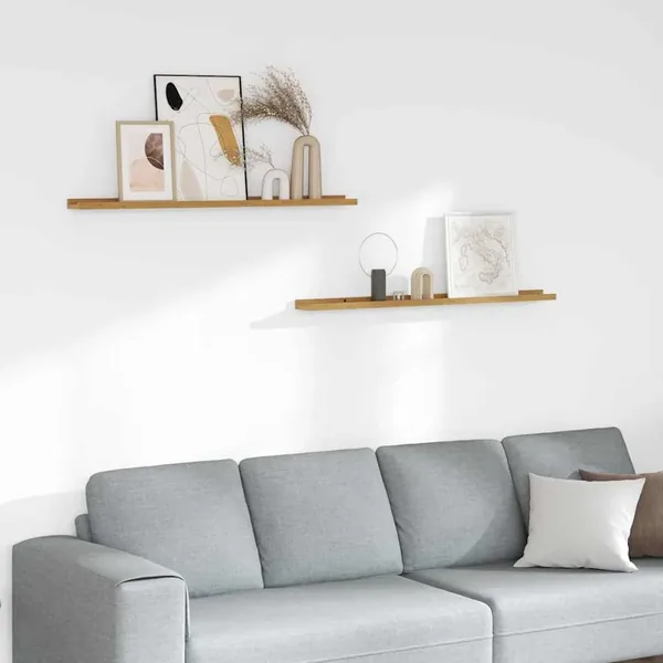 Étagère Murale Montage mural 2 pcs Beige 100 x 9 x 3 cm