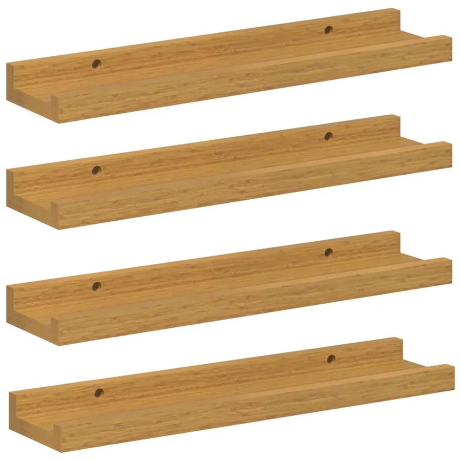 Étagère Murale Montage mural 4 pcs Beige 40 x 9 x 3 cm - 2
