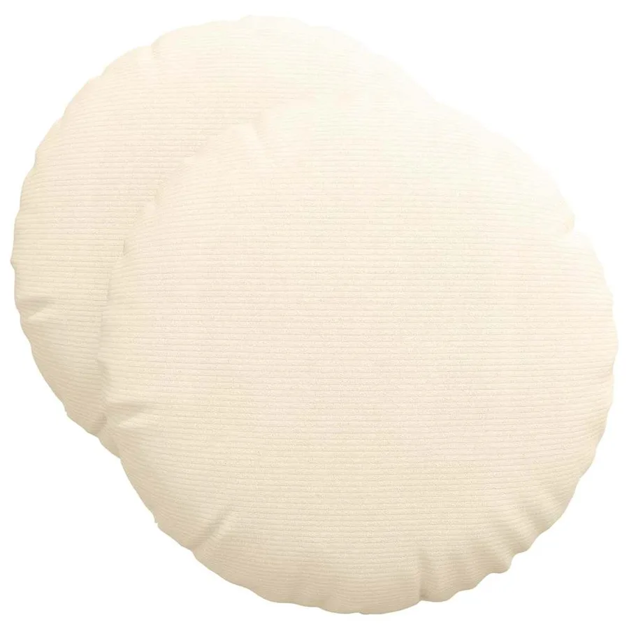 Coussins de siège 2 pcs Crème Ø50 x 19 cm - 2