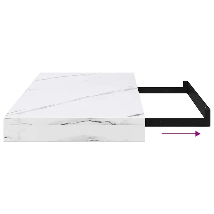 Étagère Murale 2 pcs Marbre blanc 50 x 23,5 x 4 cm - 13