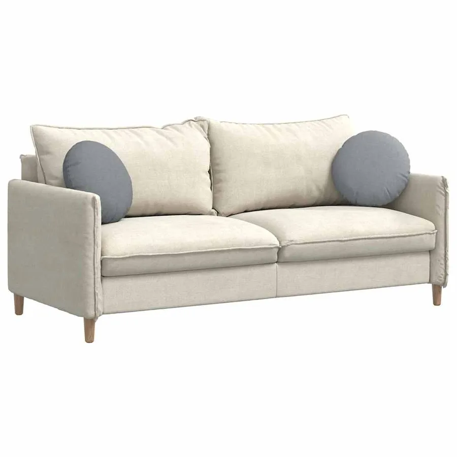Coussins de siège 2 pcs Gris clair Ø40 x 13 cm tissu - 3