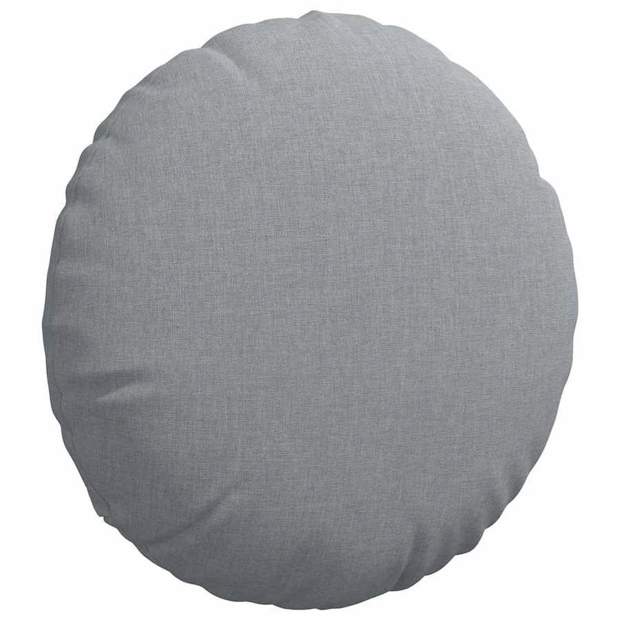 Coussins de siège 2 pcs Gris clair Ø40 x 13 cm tissu - 5