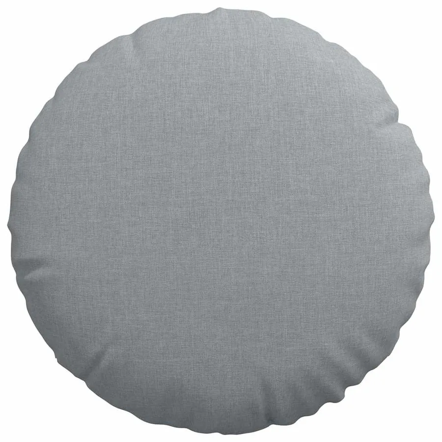 Coussins de siège 2 pcs Gris clair Ø40 x 13 cm tissu - 6