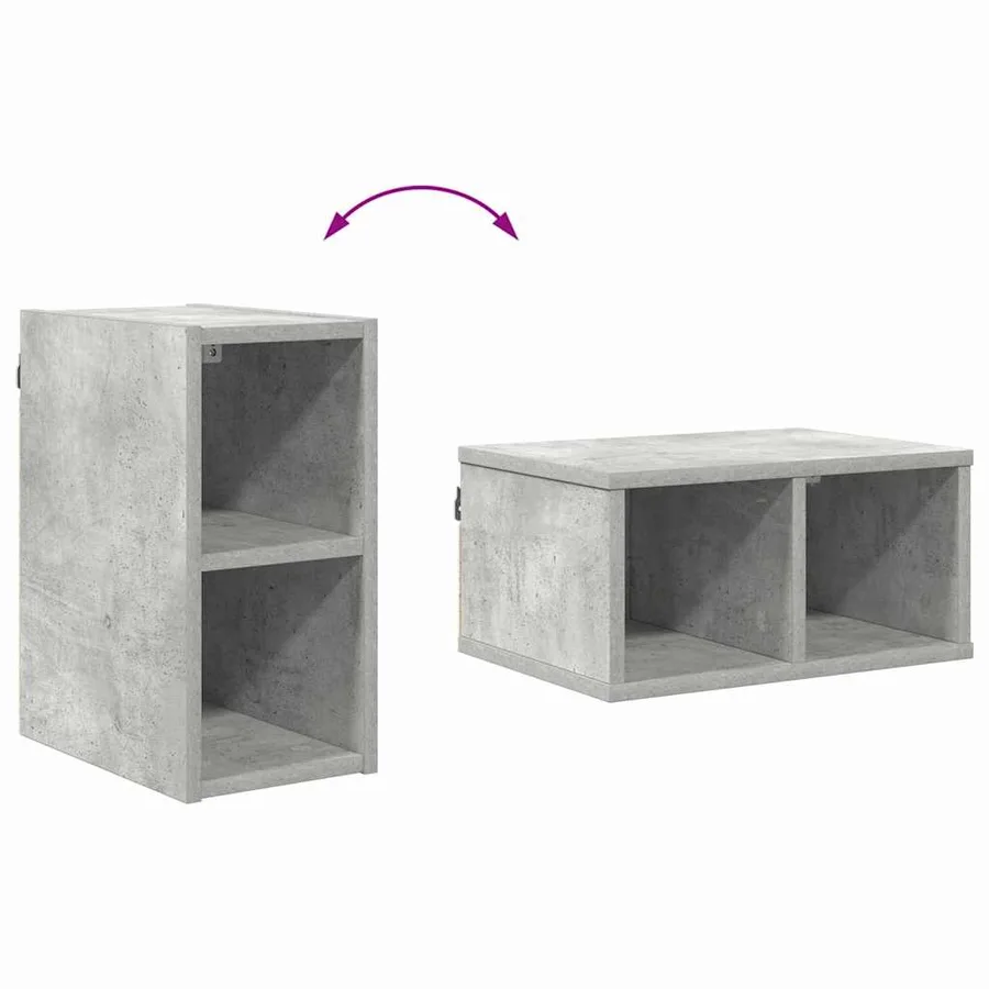 Armoire suspendue avec stockage Gris béton 20 x 29,5 x 40 cm - 8