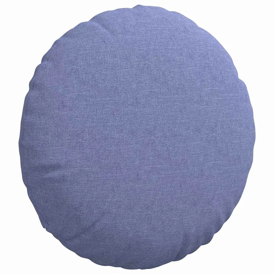 Coussins de siège 2 pcs Bleu denim Ø40 x 13 cm tissu - 5