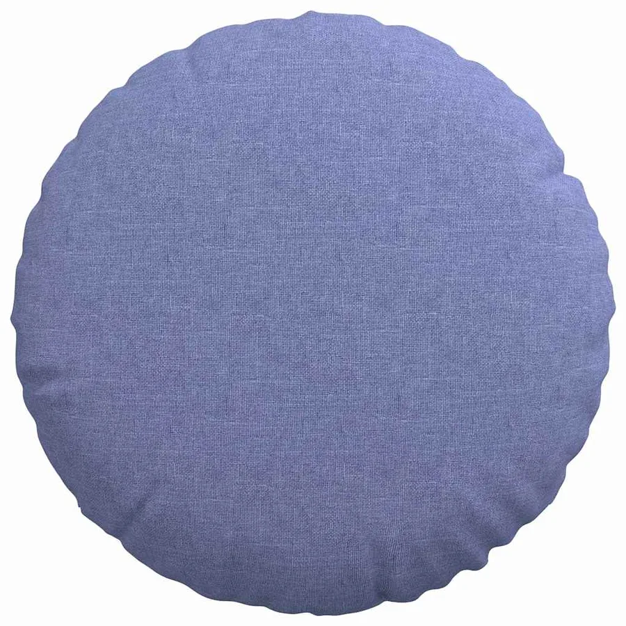 Coussins de siège 2 pcs Bleu denim Ø40 x 13 cm tissu - 6