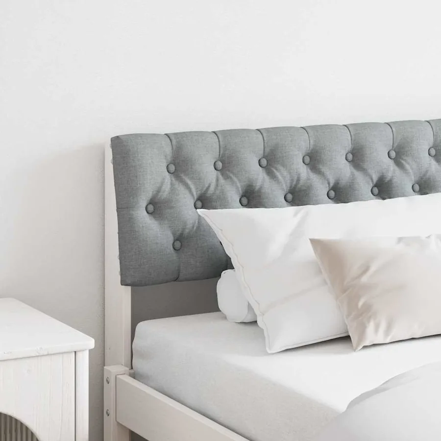 Tête de lit capitonnée Gris clair 180 cm Pin massif