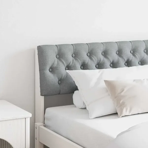 Tête de lit capitonnée Gris clair 180 cm Pin massif