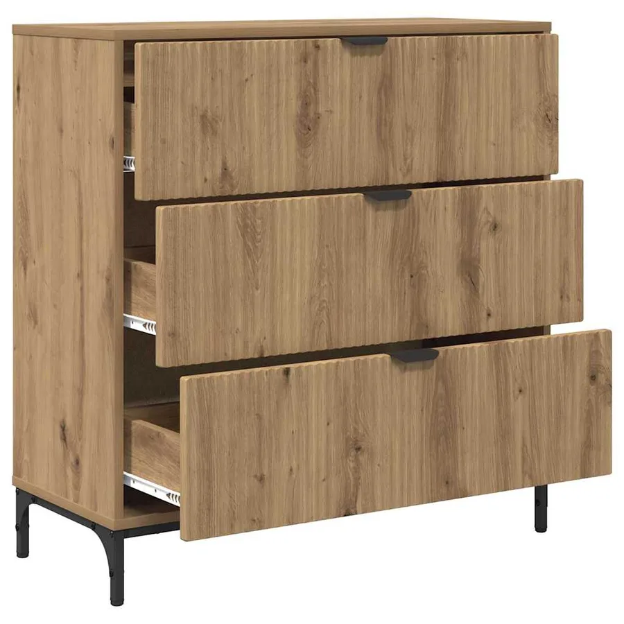 Buffet Chêne artisanal 79,5 x 33 x 82 cm Bois d'ingénierie - 5