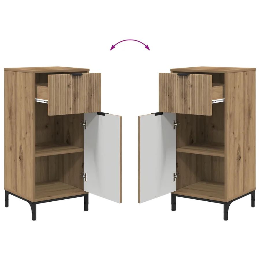 Cabinet de salle de bain Chêne artisanal 39,5 x 36 x 88 cm - 12