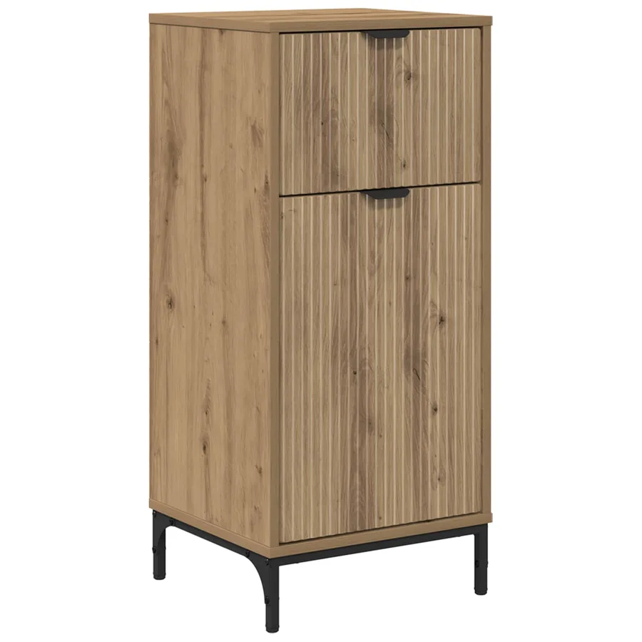 Cabinet de salle de bain Chêne artisanal 39,5 x 36 x 88 cm - 2