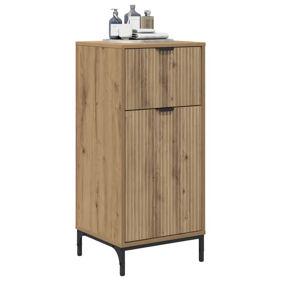 Cabinet de salle de bain Chêne artisanal 39,5 x 36 x 88 cm - 3