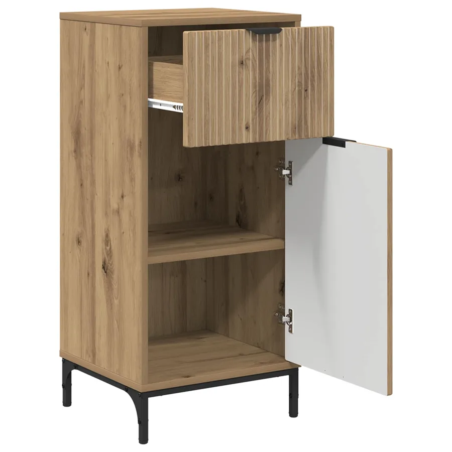 Cabinet de salle de bain Chêne artisanal 39,5 x 36 x 88 cm - 5