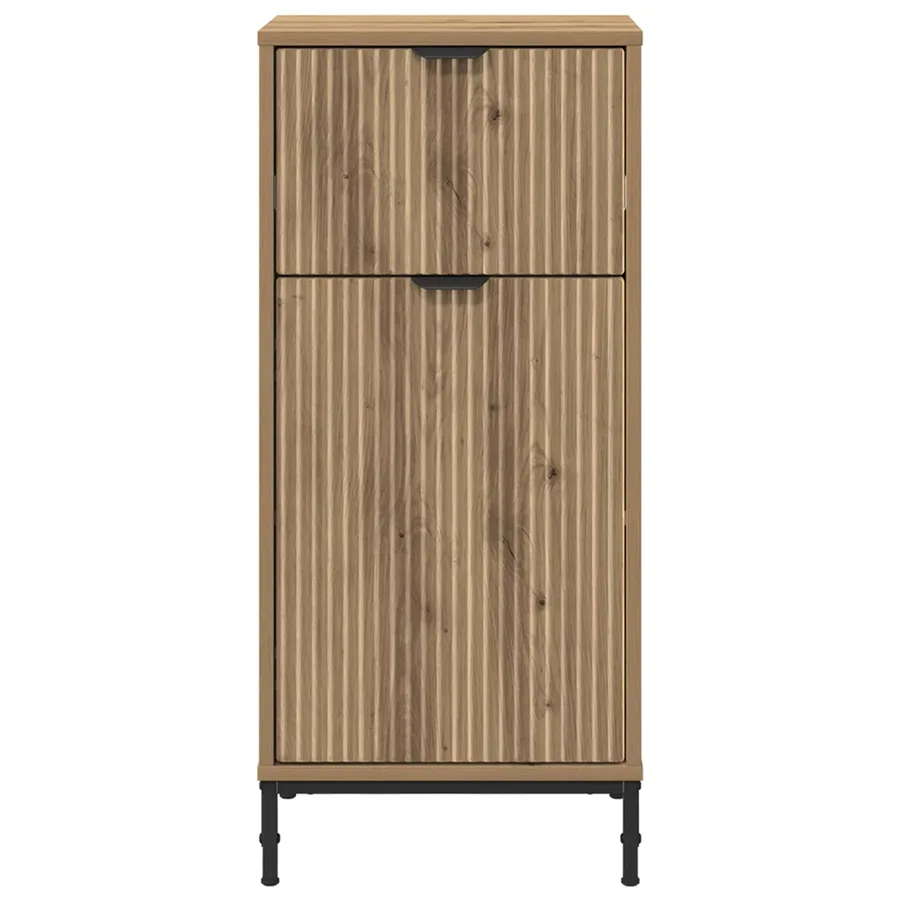 Cabinet de salle de bain Chêne artisanal 39,5 x 36 x 88 cm - 6