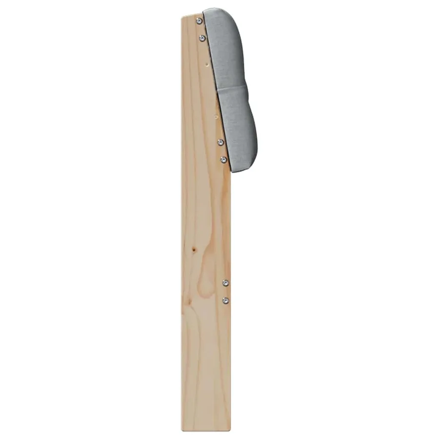 Tête de lit capitonnée Gris clair 200 cm Pin massif - 5