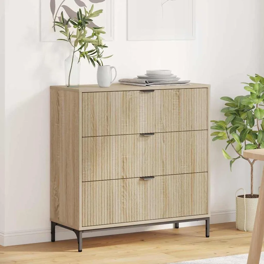 Buffet Chêne Sonoma 79,5 x 33 x 82 cm Bois d'ingénierie