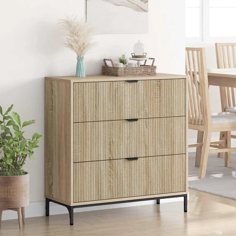 Buffet Chêne Sonoma 79,5 x 33 x 82 cm Bois d'ingénierie - 4