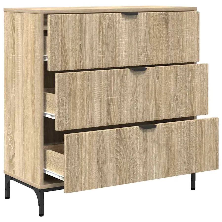 Buffet Chêne Sonoma 79,5 x 33 x 82 cm Bois d'ingénierie - 5