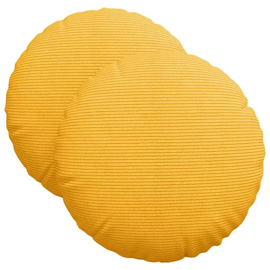 Coussins de siège 2 pcs Jaune clair Ø 40 cm - 2