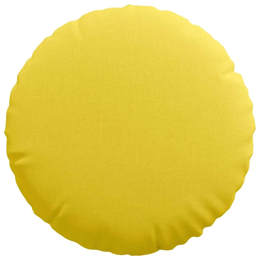 Coussins de siège 2 pcs Jaune clair Ø40 x 13 cm tissu - 6