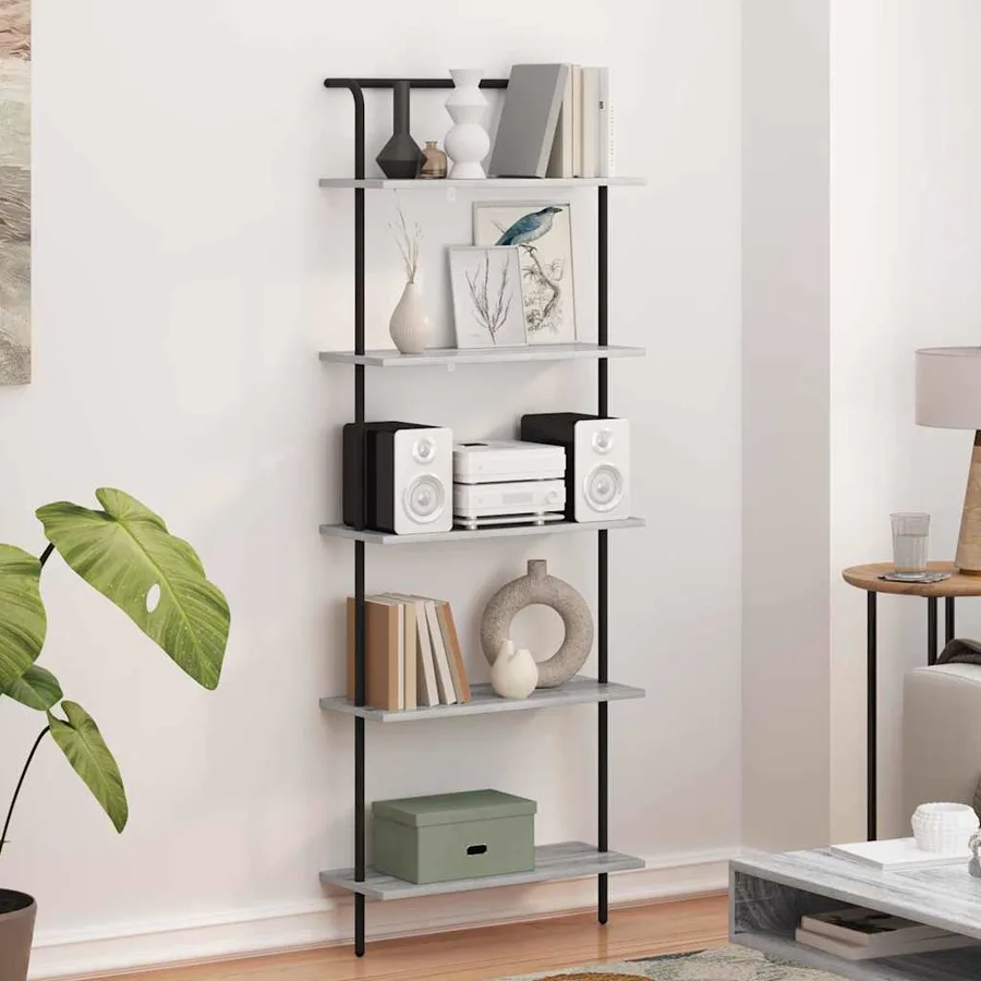 Étagère Gris Sonoma 60 x 24 x 168 cm Bois d'ingénierie - 4