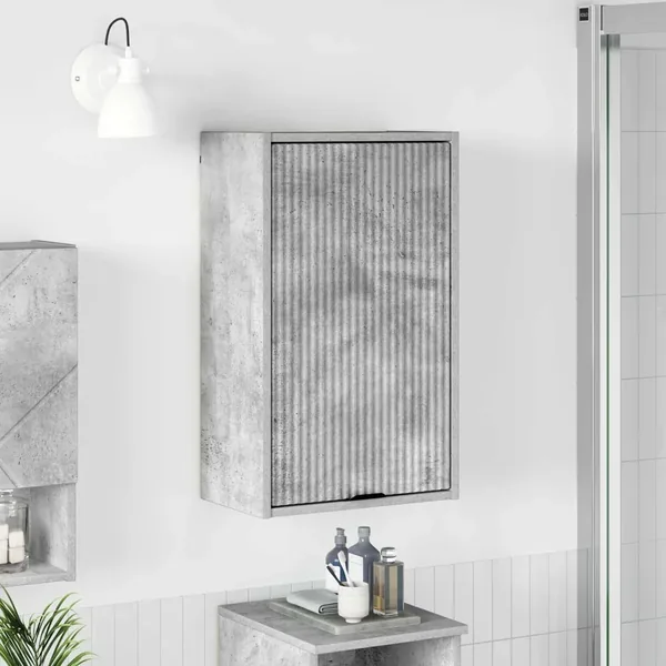 Cabinet de salle de bain Gris béton 39 x 23,5 x 65 cm
