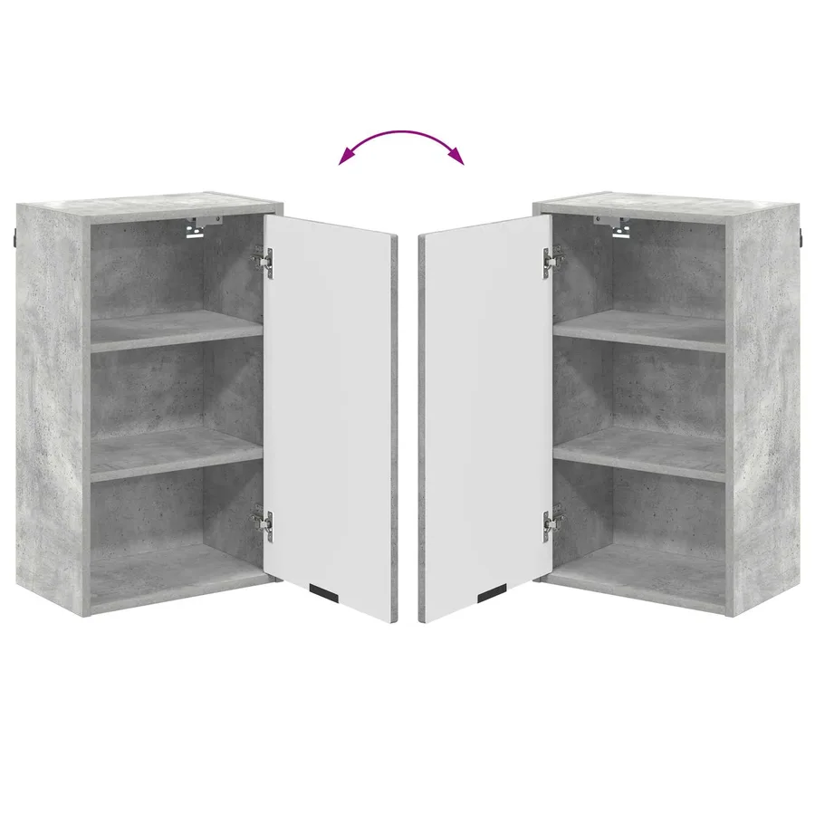 Cabinet de salle de bain Gris béton 39 x 23,5 x 65 cm - 12