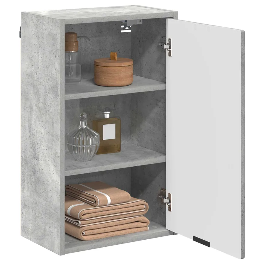 Cabinet de salle de bain Gris béton 39 x 23,5 x 65 cm - 3
