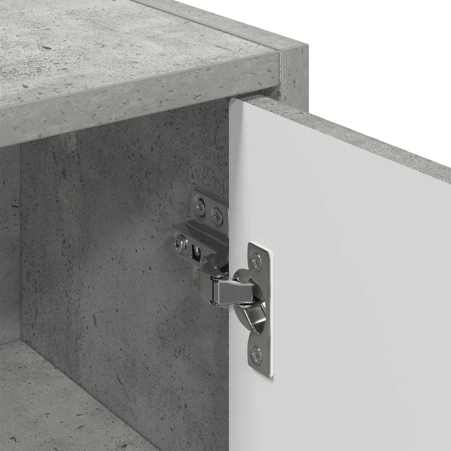 Cabinet de salle de bain Gris béton 39 x 23,5 x 65 cm - 8