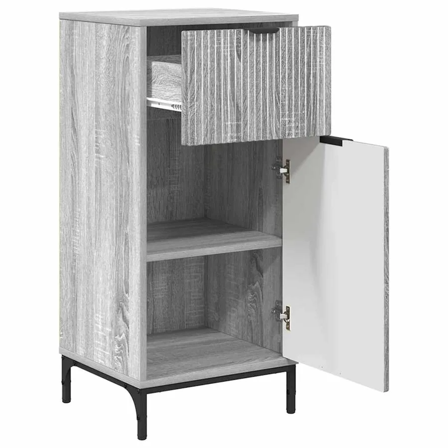 Ensemble de mobilier de salle de bain 3 pcs Sonoma gris - 6