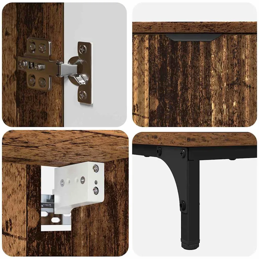 Ensemble de mobilier de salle de bain avec tiroir Bois Ancien - 8