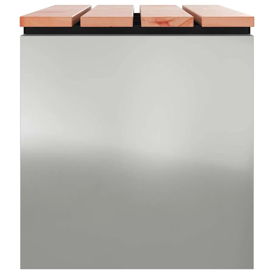 Banc de jardin Argent 100 x 40 x 43 cm Acier galvanisé - 5