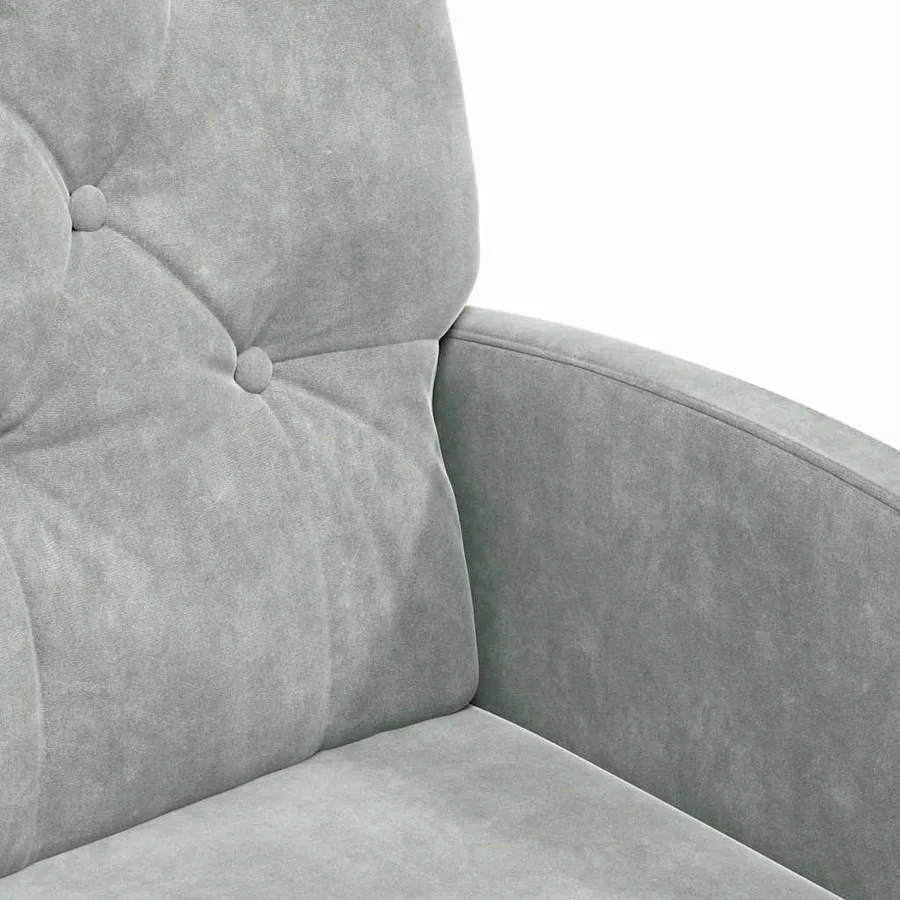 Chaises de Salle à Manger avec Roues 2 pcs Gris clair Velours - 7