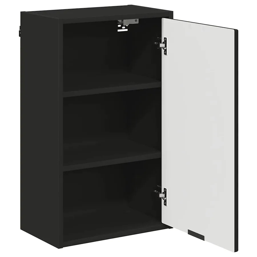 Cabinet de salle de bain Montage mural Noir 39 x 23,5 x 65 cm - 5