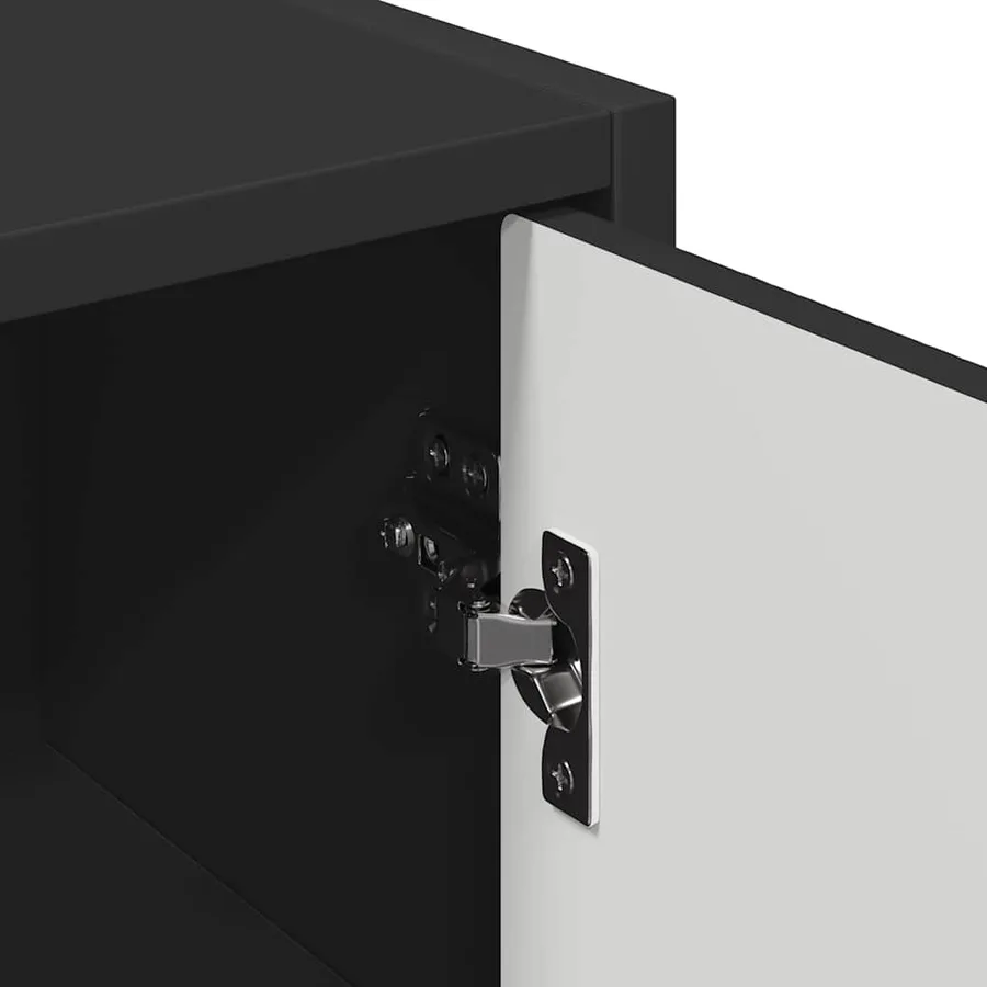 Cabinet de salle de bain Montage mural Noir 39 x 23,5 x 65 cm - 8