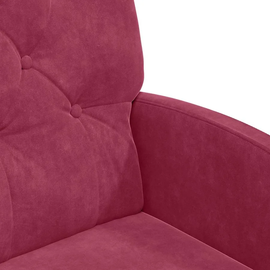 Chaises de Salle à Manger avec Roues 2 pcs Bordeaux Velours - 7