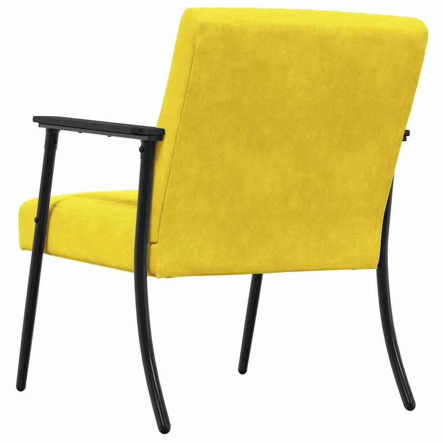 fauteuil Jaune 59 x 75 x 78 cm Velours - 6